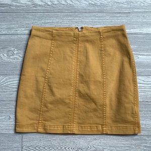 Free People Mustard Skirt Size 8
